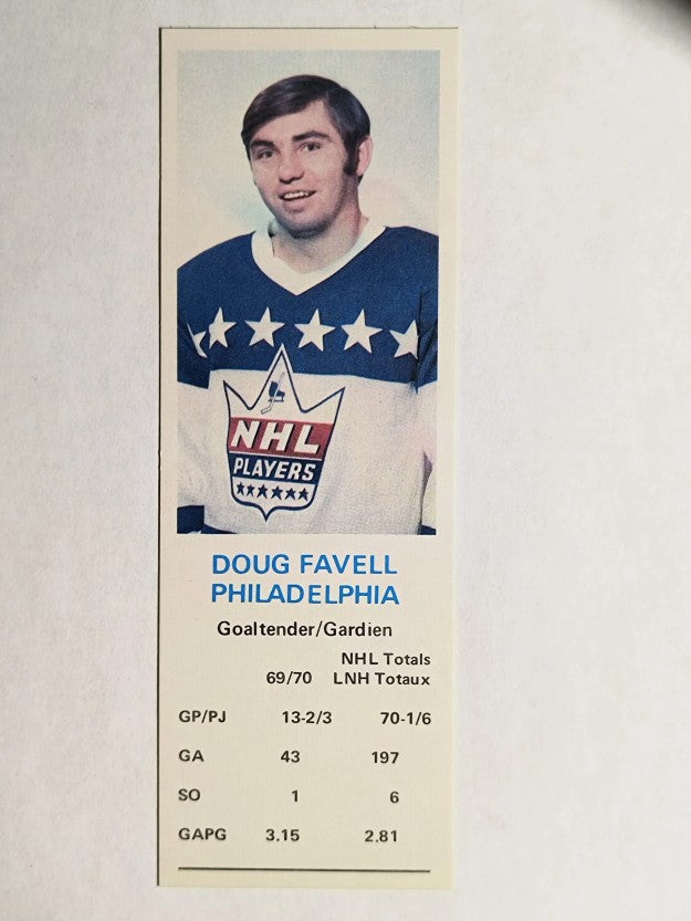 1970-71 Dad's Cookies #32 Doug Favell (MINT)