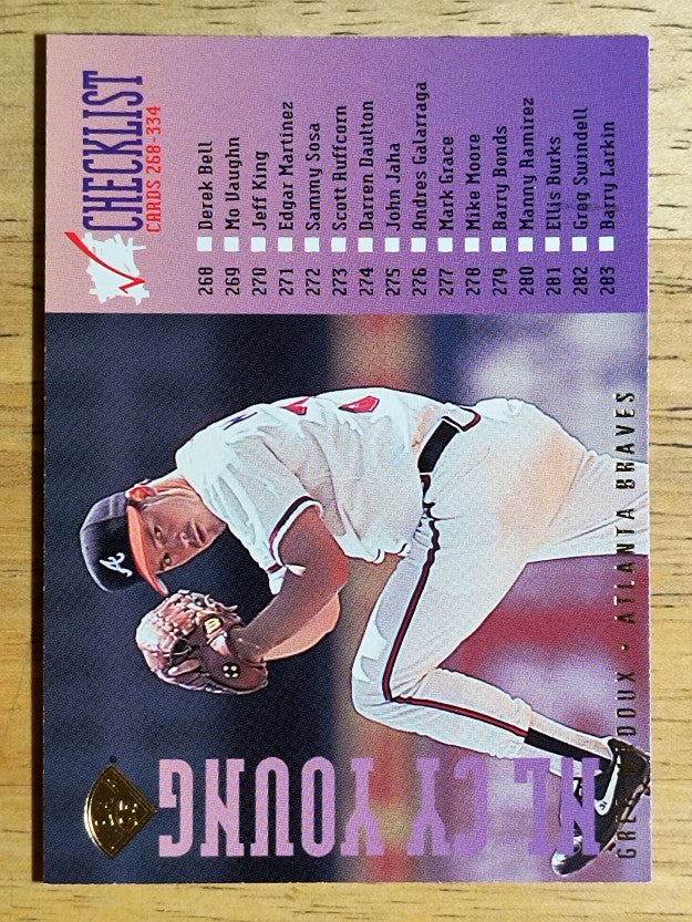 1995 Leaf Checklists #6 Greg Maddux