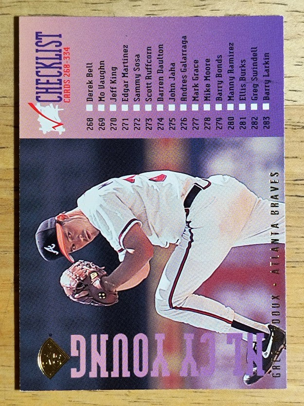 1995 Leaf Checklists #6 Greg Maddux
