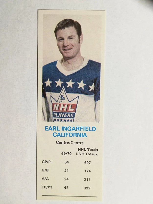 1970-71 Dad's Cookies #61 Earl Ingarfield (MINT)