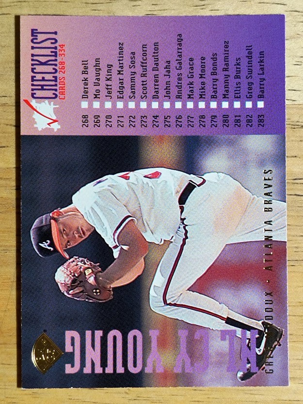1995 Leaf Checklists #6 Greg Maddux