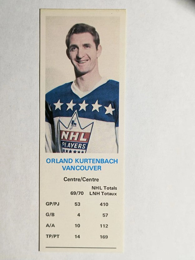 1970-71 Dad's Cookies #67 Orland Kurtenbach (NMMT)