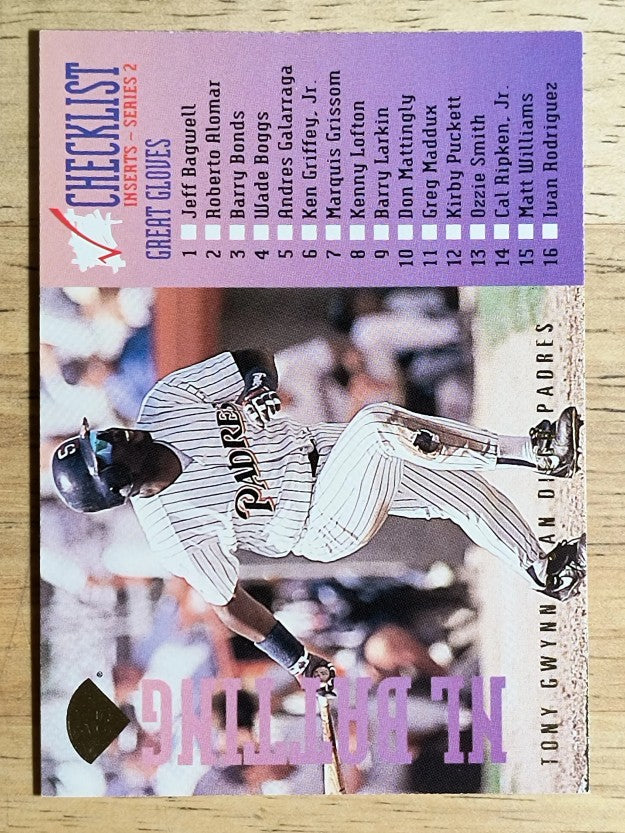 1995 Leaf Checklists #7 Tony Gwynn