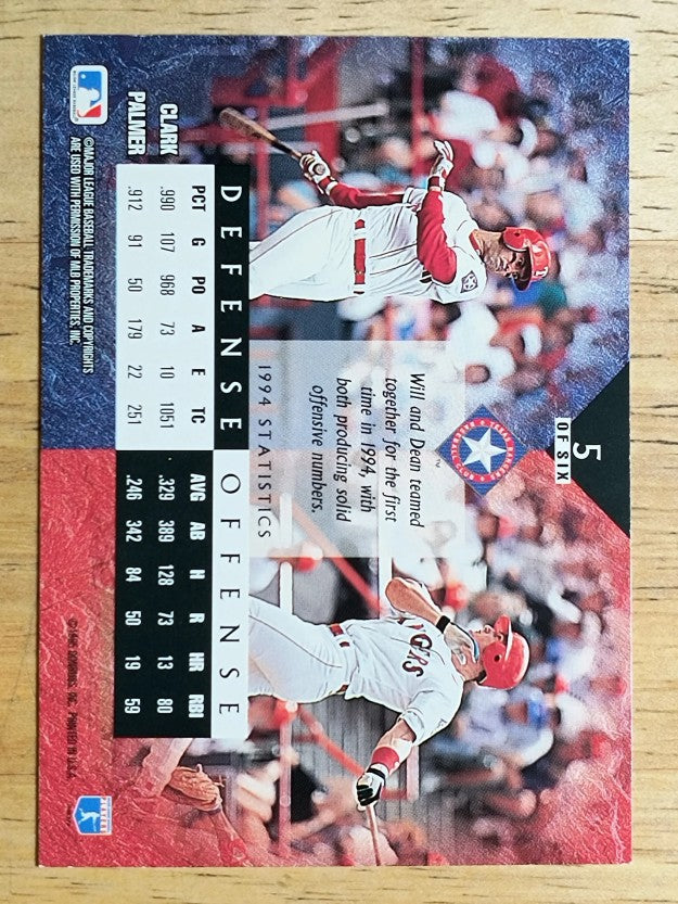 1995 Leaf Cornerstones #5 Will Clark/Dean Palmer