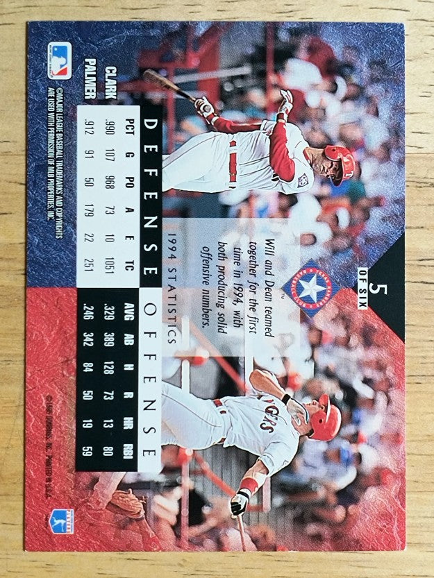 1995 Leaf Cornerstones #5 Will Clark/Dean Palmer