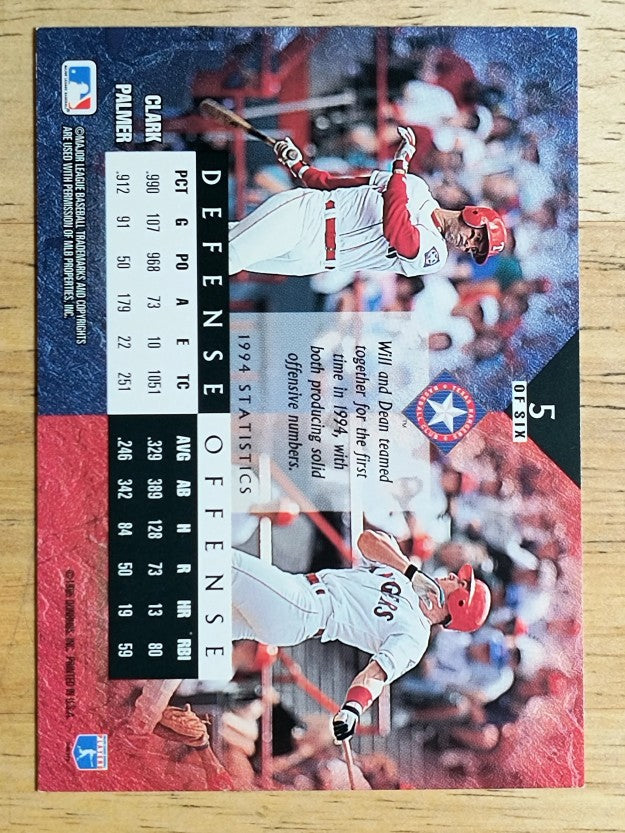 1995 Leaf Cornerstones #5 Will Clark/Dean Palmer