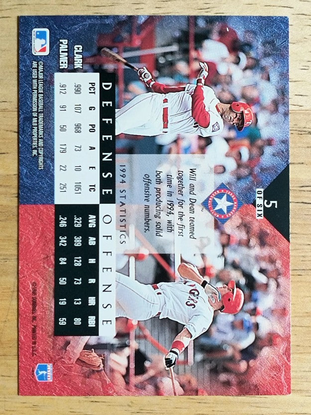 1995 Leaf Cornerstones #5 Will Clark/Dean Palmer