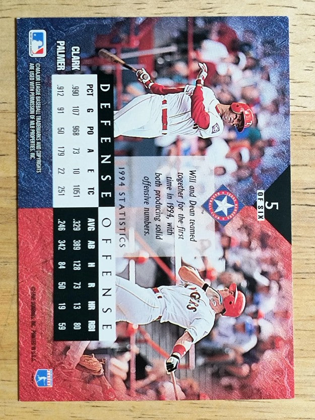 1995 Leaf Cornerstones #5 Will Clark/Dean Palmer