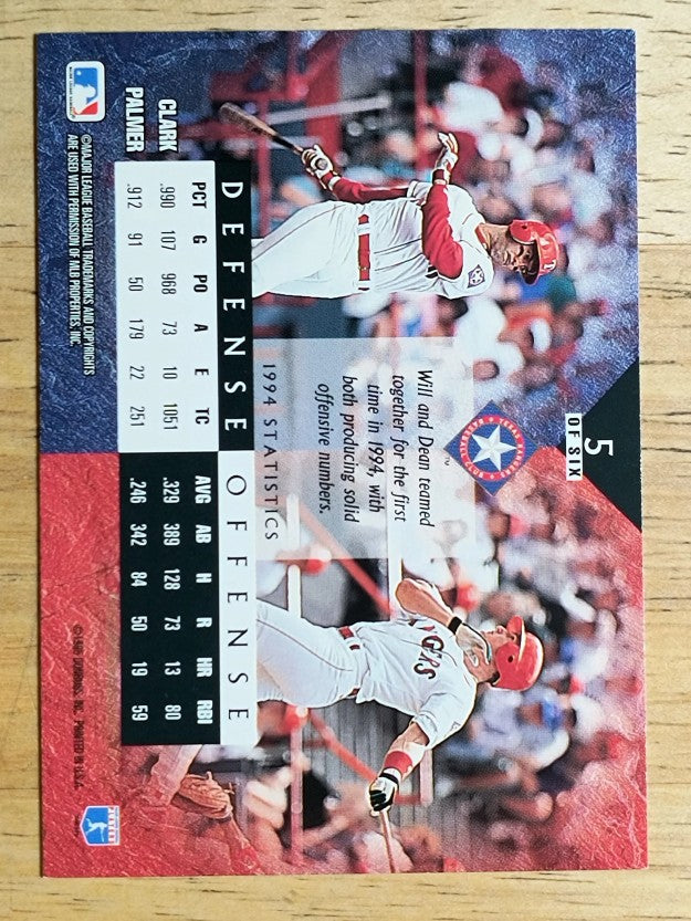 1995 Leaf Cornerstones #5 Will Clark/Dean Palmer