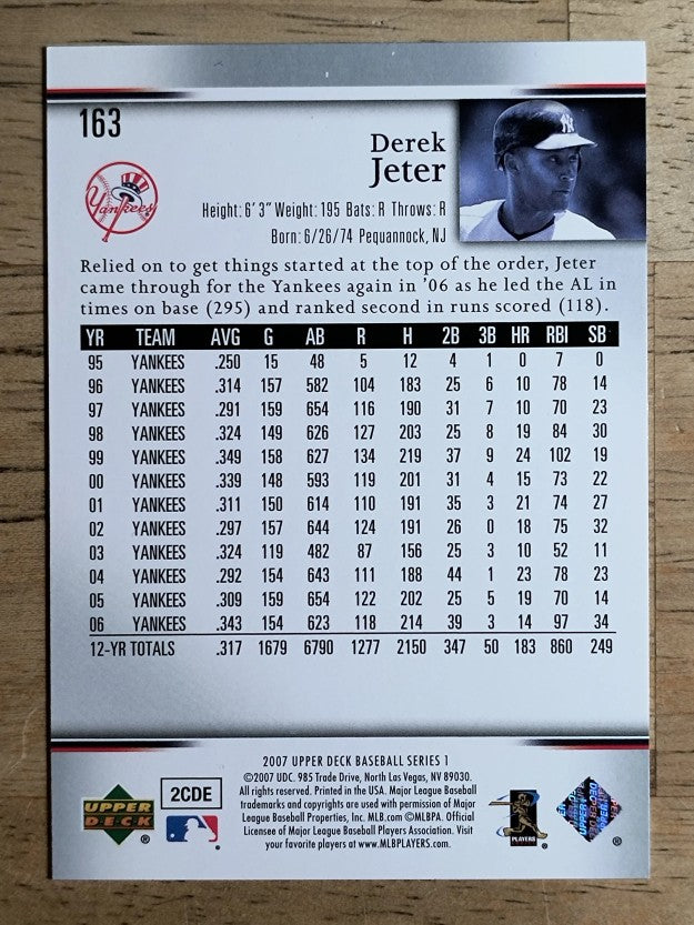 2007 Upper Deck #163 Derek Jeter