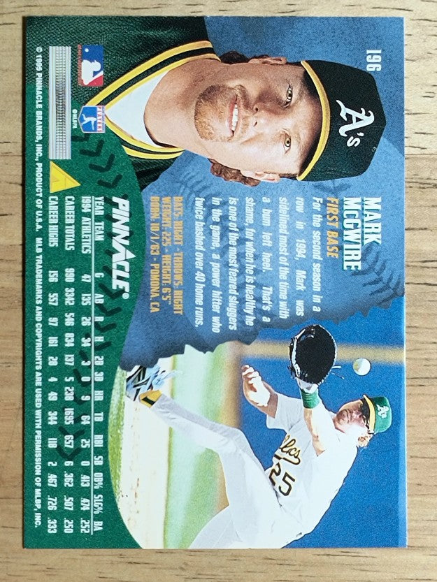 1995 Pinnacle #196 Mark McGwire