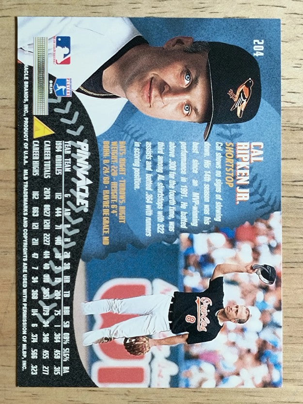 1995 Pinnacle #204 Cal Ripken
