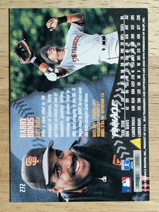1995 Pinnacle #272 Barry Bonds
