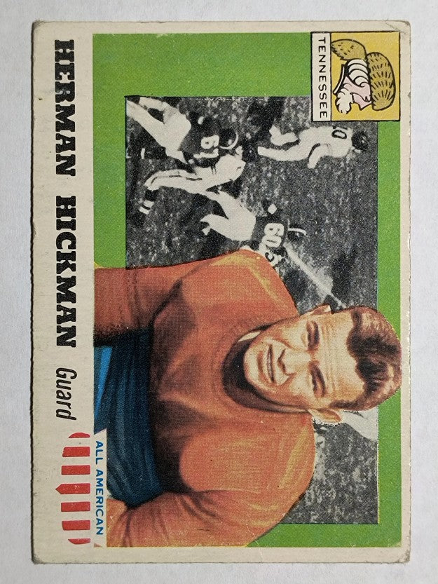 1955 Topps All American #1 Herman Hickman RC (VGEX)