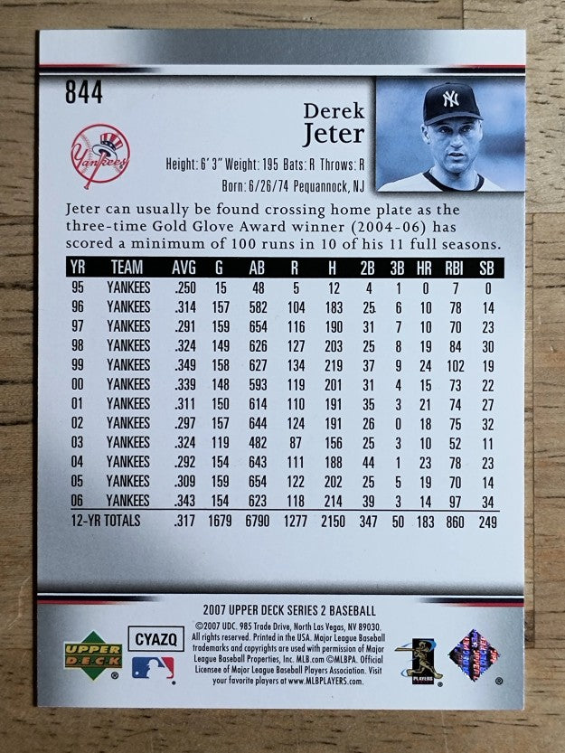 2007 Upper Deck #844 Derek Jeter
