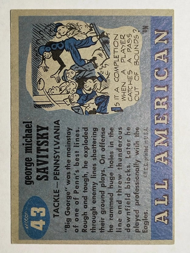 1955 Topps All American #43 George Savitsky (EXMT)