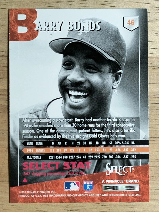 1995 Select #46 Barry Bonds