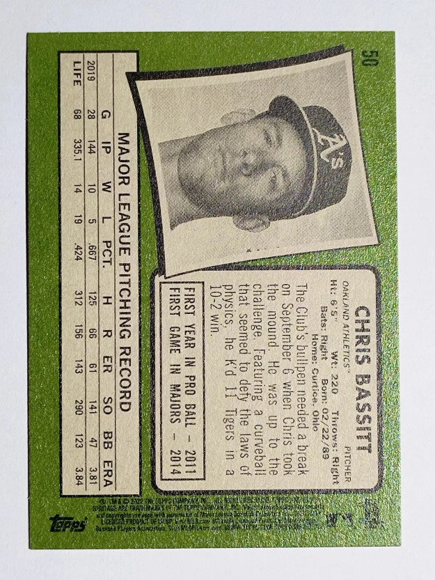 2020 Topps Heritage #50 Chris Bassitt