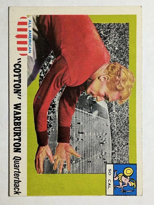 1955 Topps All American #81 Cotton Warburton RC (VGEX)