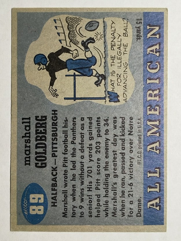 1955 Topps All American #89 Marshall Goldberg (EX)