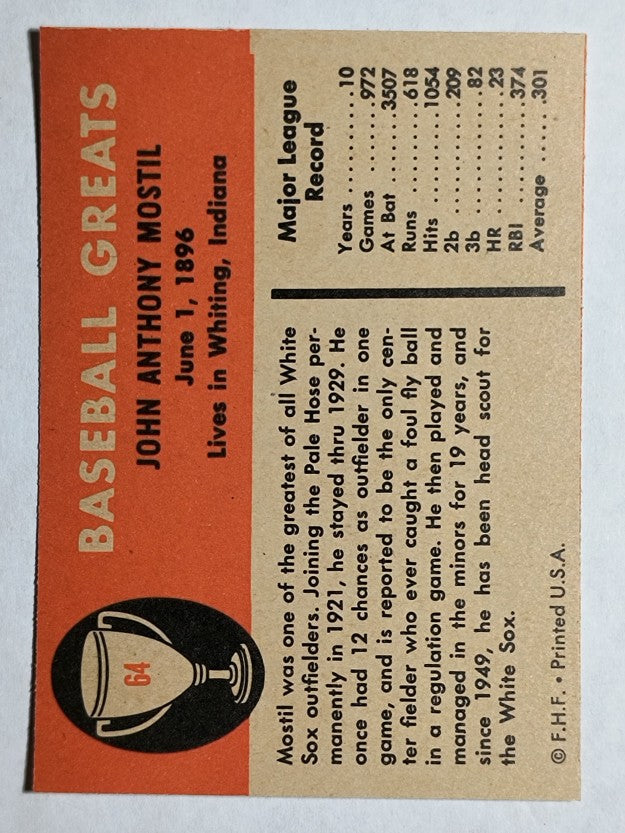 1961 Fleer #64 John Mostil (MINT)