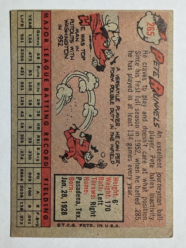 1958 Topps #265 Pete Runnels (EX)