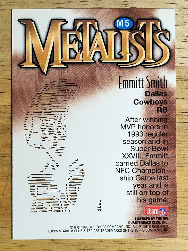 1995 Stadium Club Metalists #M5 Emmitt Smith