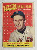 1958 Topps #481 Frank Malzone AS (VG)