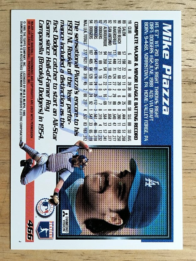 1995 Topps #466 Mike Piazza