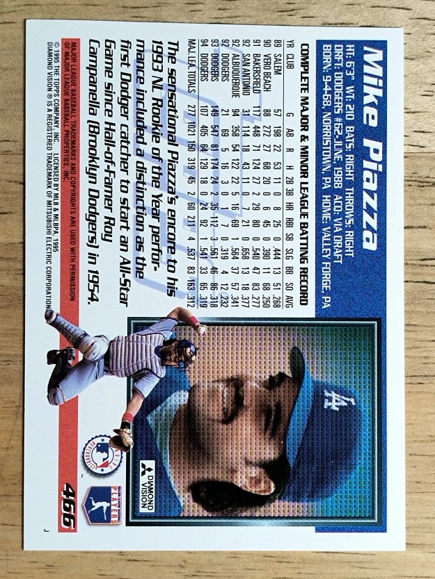 1995 Topps #466 Mike Piazza