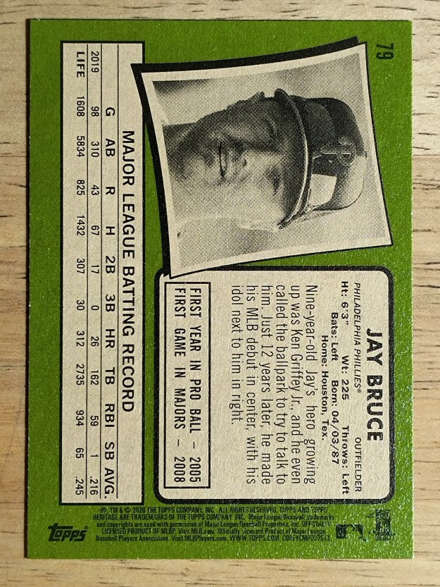 2020 Topps Heritage #79 Jay Bruce