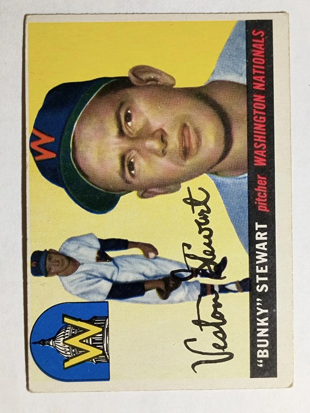 1955 Topps #136 Veston Bunky Stewart RC (VGEX)