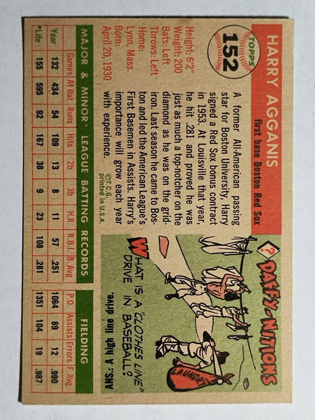 1955 Topps #152 Harry Agganis RC (EXMT)