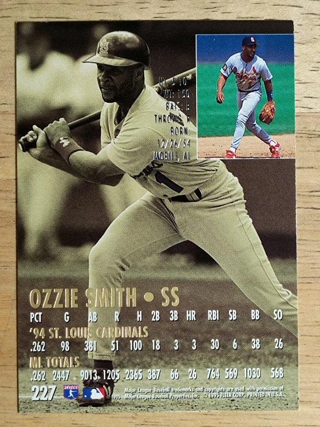 1995 Ultra #227 Ozzie Smith