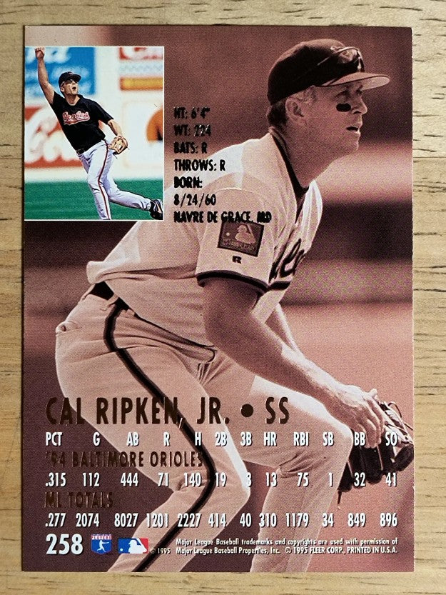 1995 Ultra #258 Cal Ripken