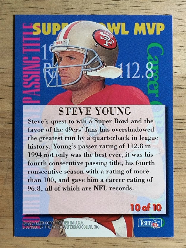 1995 Ultra Achievements Gold Medallion #10 Steve Young