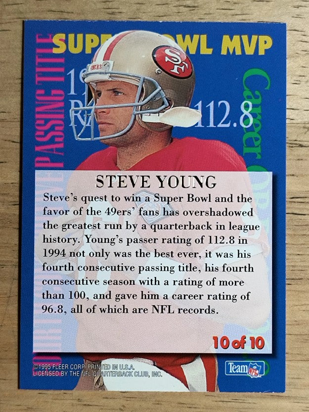 1995 Ultra Achievements Gold Medallion #10 Steve Young