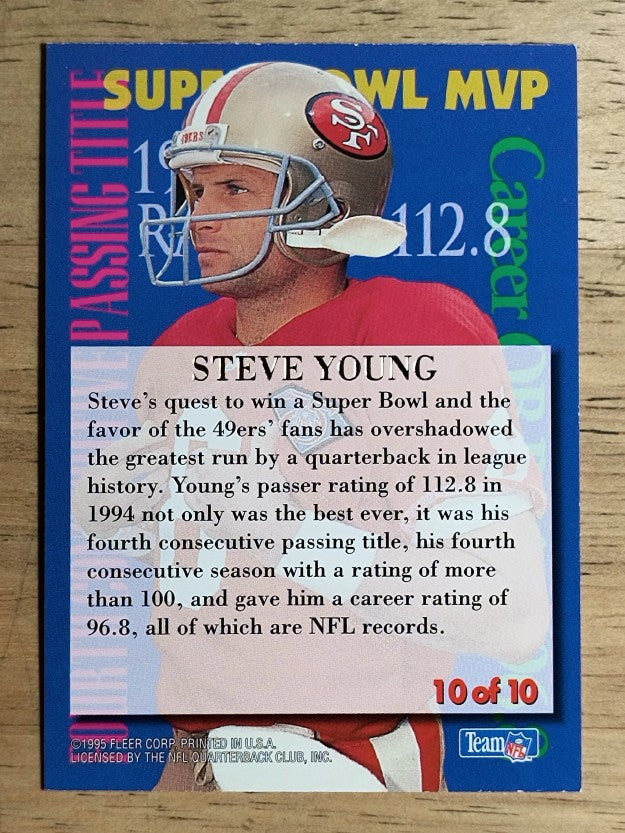 1995 Ultra Achievements Gold Medallion #10 Steve Young