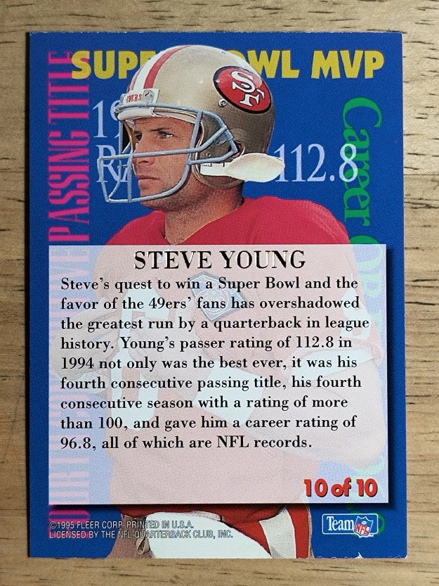 1995 Ultra Achievements Gold Medallion #10 Steve Young