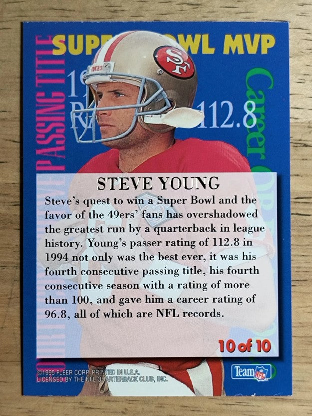1995 Ultra Achievements Gold Medallion #10 Steve Young