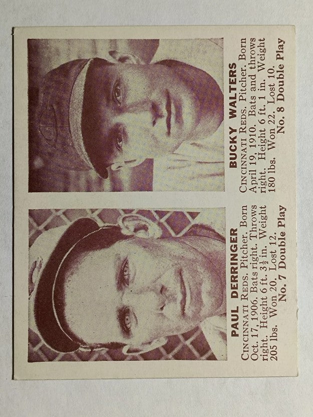 1941 Double Play #7 Paul Derringer/Bucky Walters (EXMT)