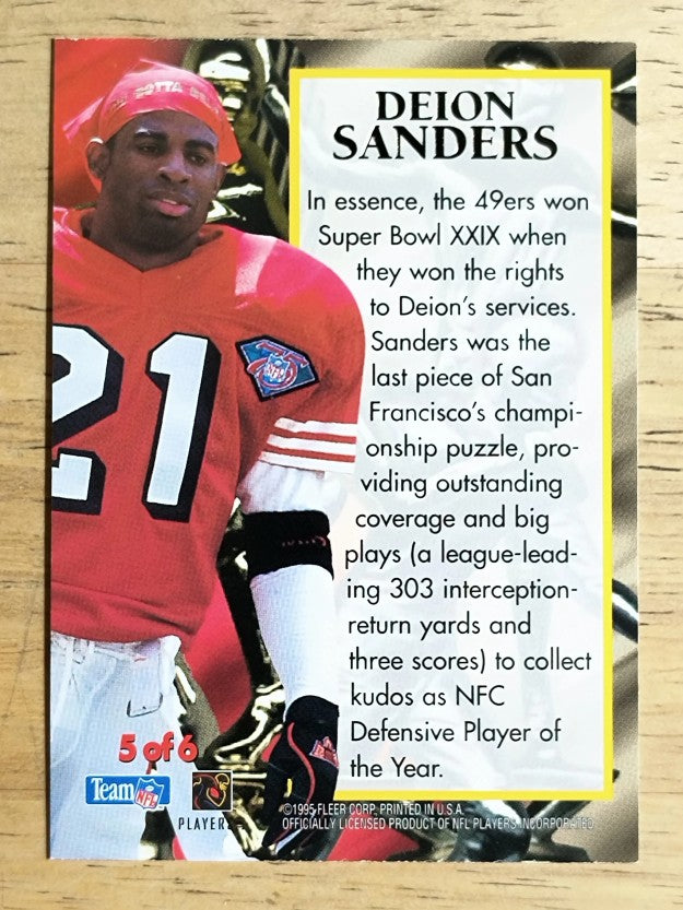 1995 Ultra Award Winners #5 Deion Sanders