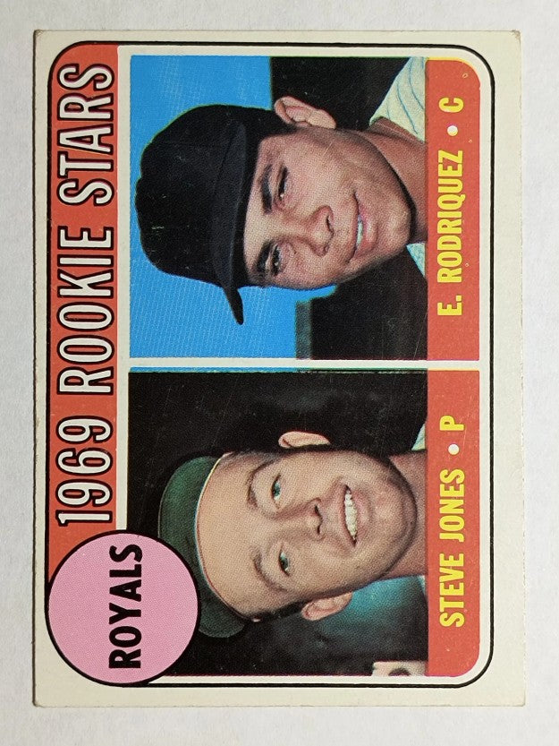 1969 Topps #49A Rookie Stars/Steve Jones/Eliseo Rodriguez/ERR Rodriquez (EX)