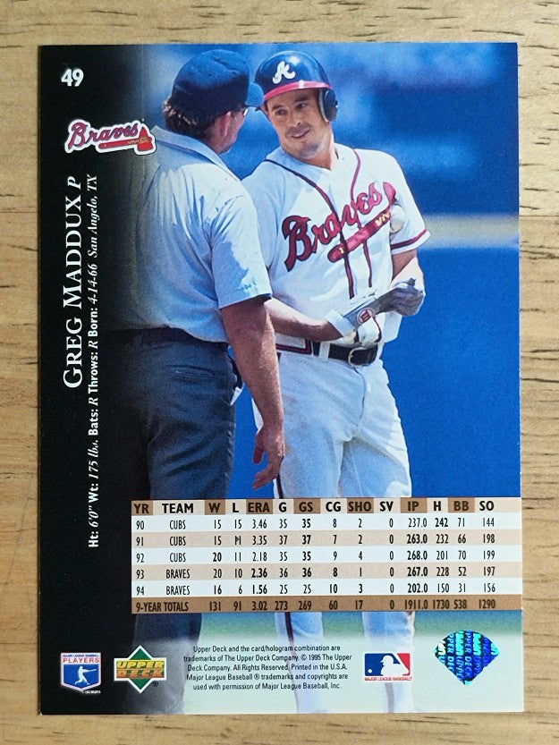 1995 Upper Deck #49 Greg Maddux