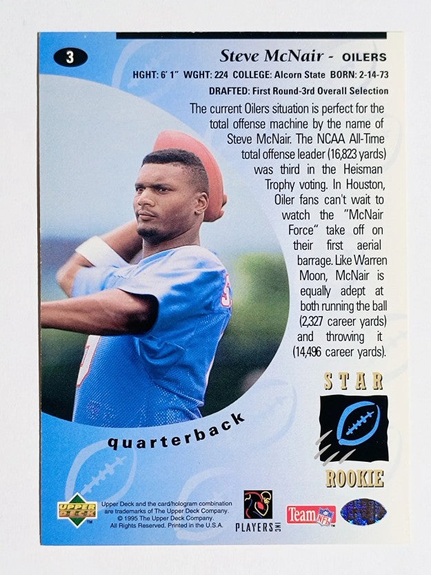 1995 Upper Deck Electric Silver #3 Steve McNair