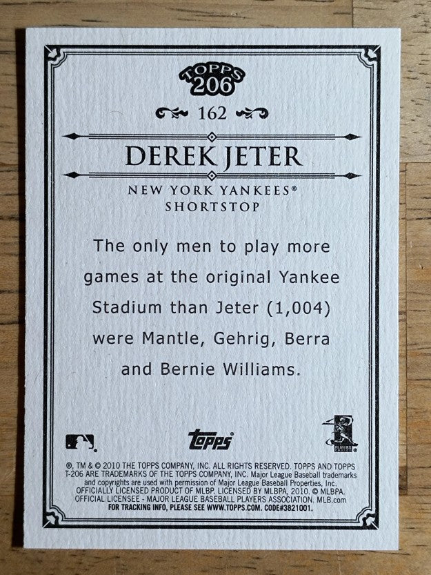2010 Topps 206 #162 Derek Jeter