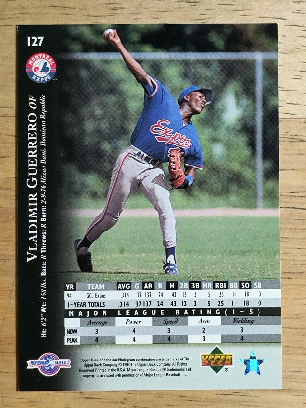 1995 Upper Deck Minors #127 Vladimir Guerrero