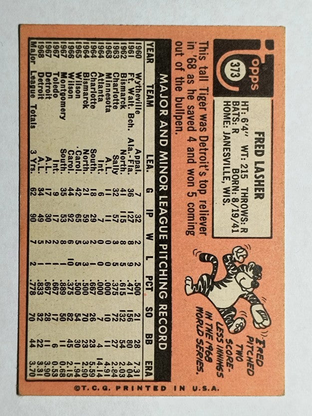 1969 Topps #373 Fred Lasher (EX)