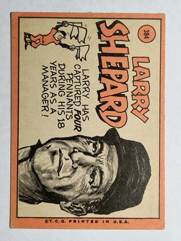 1969 Topps #384 Larry Shepard MG (VG)