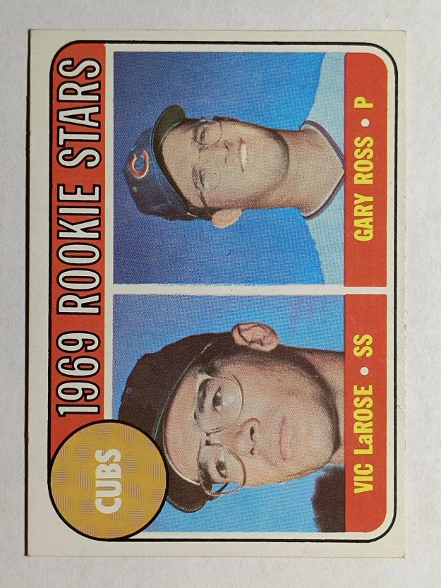 1969 Topps #404 Rookie Stars/Vic LaRose RC/Gary Ross RC (EXMT)